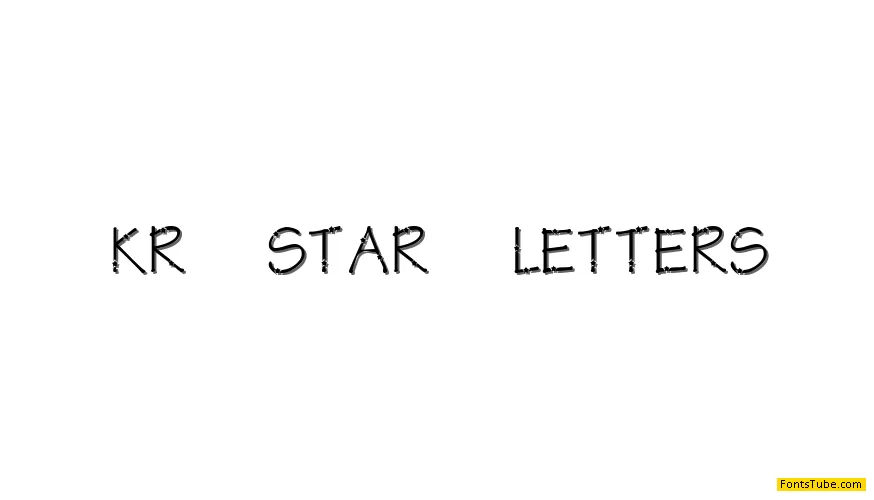 KR Star Letters Font