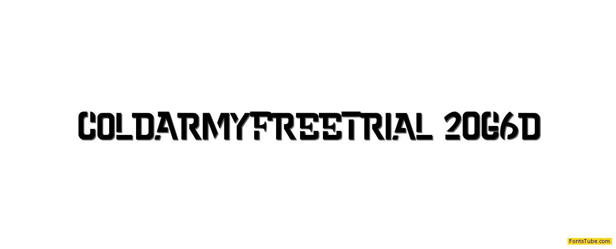 Cold Army Free Trial Font