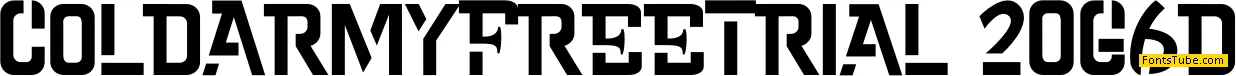 Cold Army Free Trial Font
