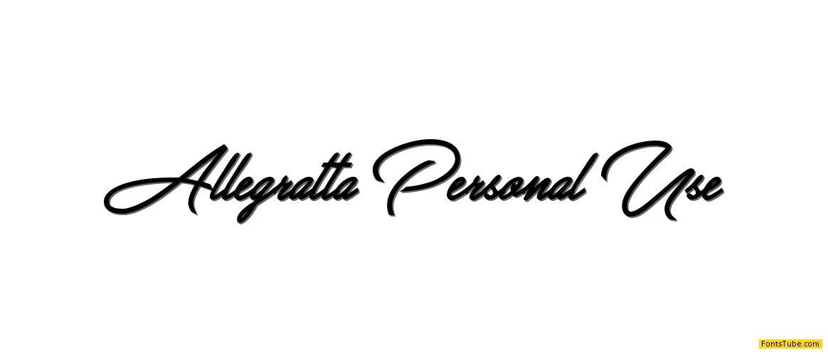 Allegratta Personal Use Font