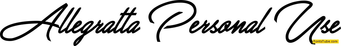 Allegratta Personal Use Font