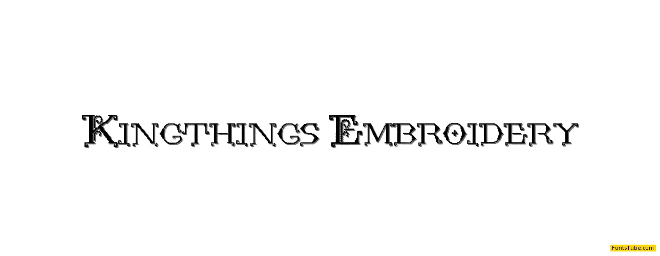 Kingthings Embroidery Font