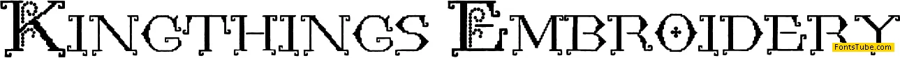 Kingthings Embroidery Font