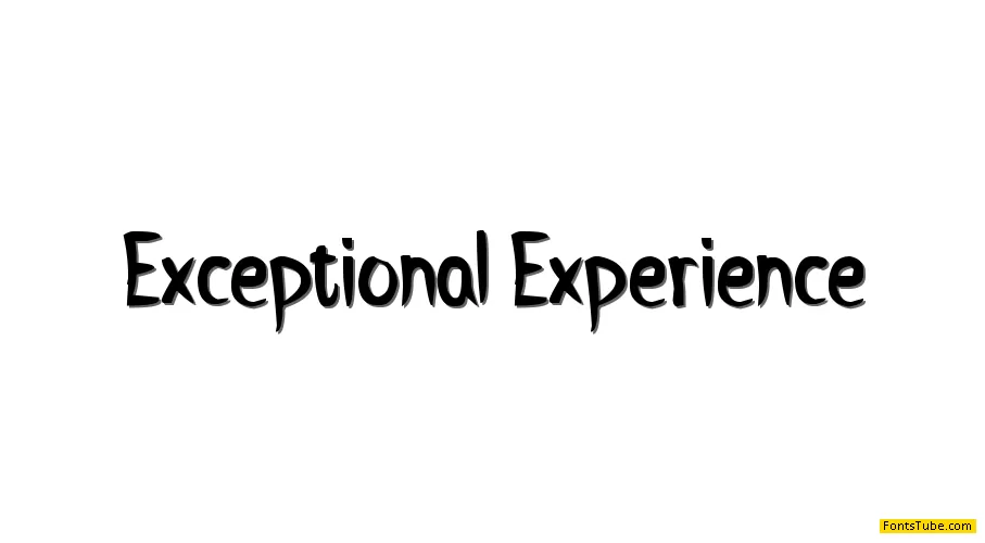 Exceptional Experience Font