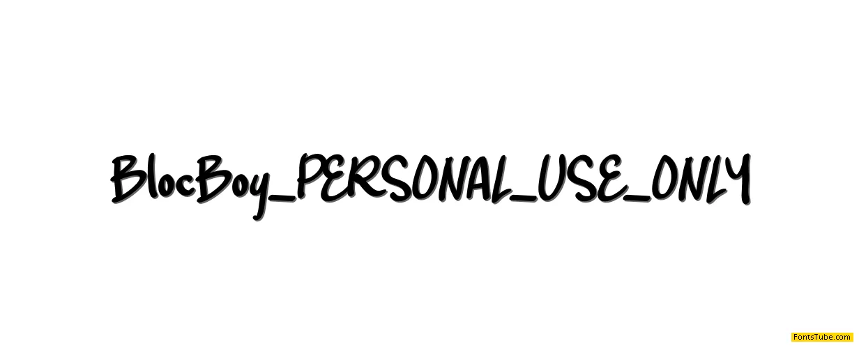 Bloc Boy PERSONAL USE ONLY Font