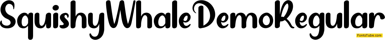 Squishy Whale Demo Font