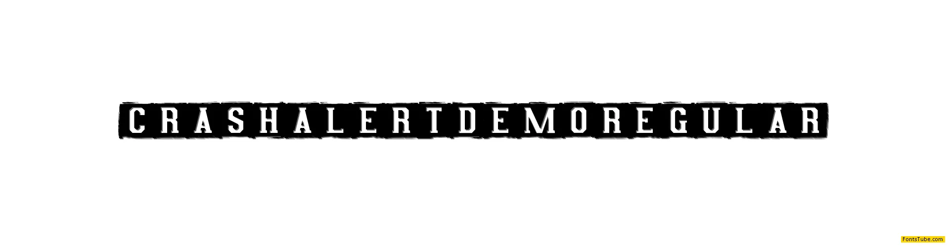 Crash Alert Demo Font