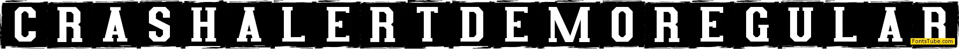 Crash Alert Demo Font