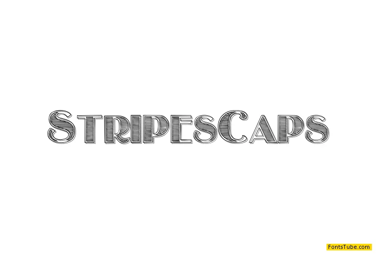 Stripes Caps Font