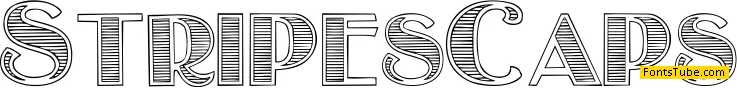 Stripes Caps Font