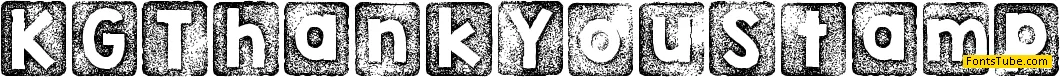 KG Thank You Stamp Font