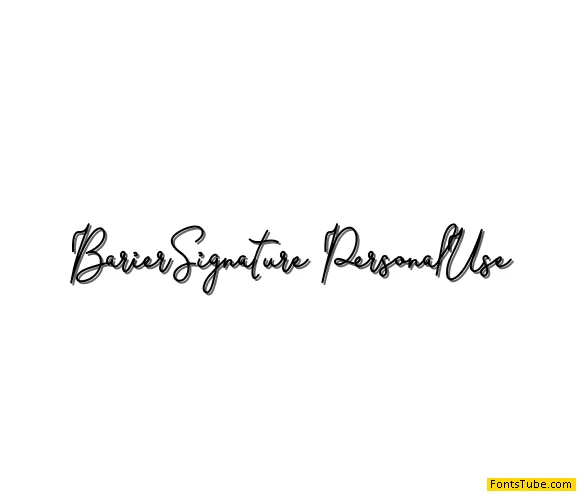 Barier Signature Font