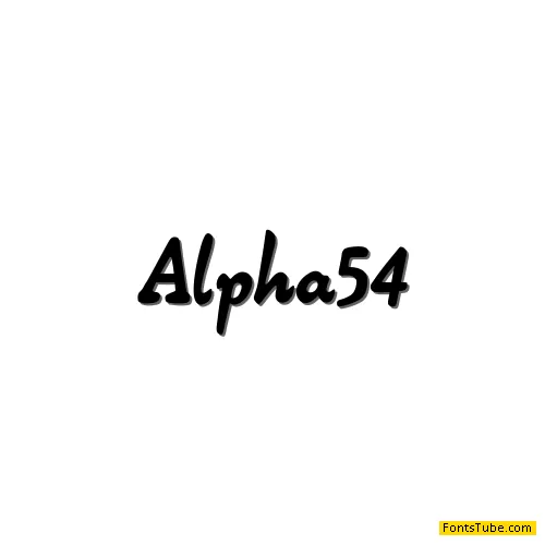 Alpha54 Font