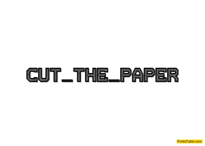 Cut the paper Font