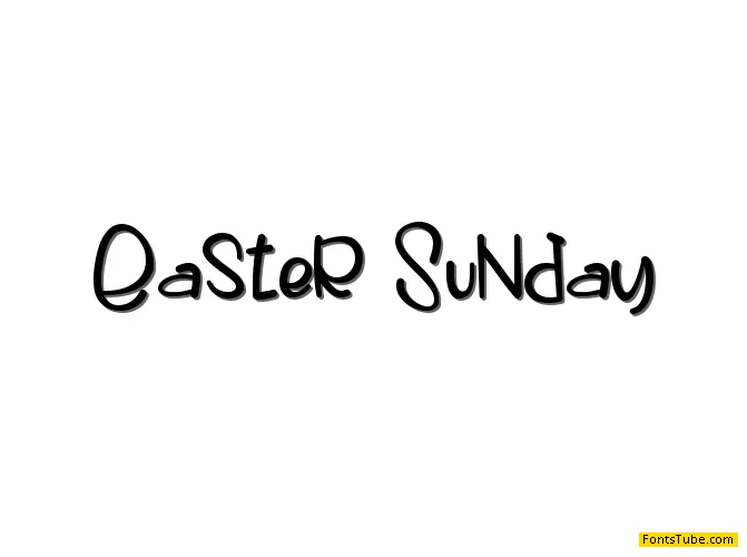 Easter Sunday Font