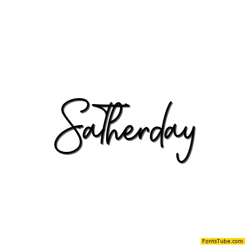 Satherday - Personal Use Font