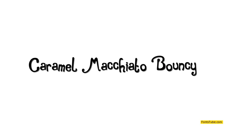 Caramel Macchiato Bouncy Font