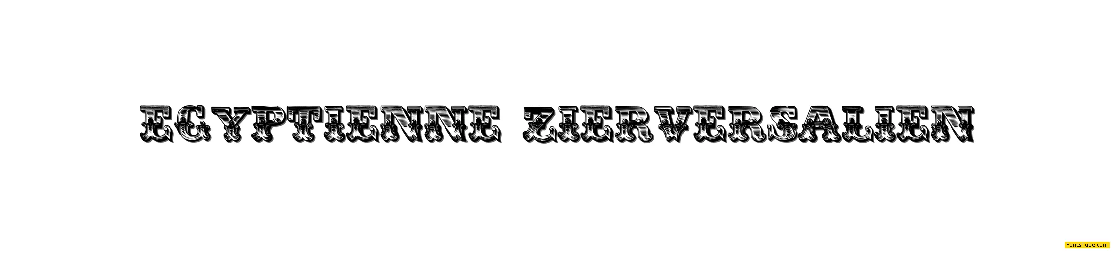 Egyptienne Zierinitialien Font