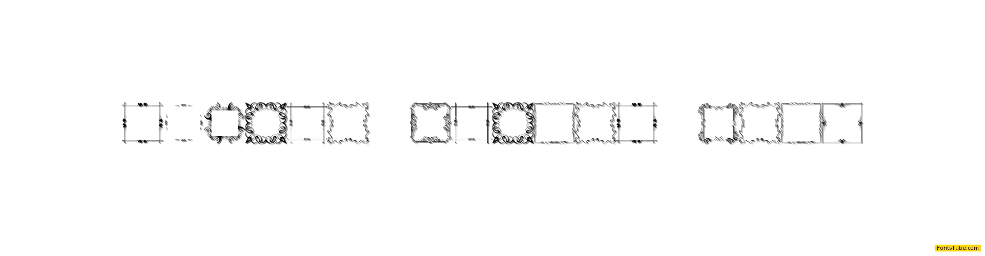 Square Frames Font