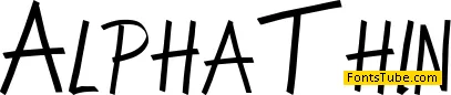 Alpha Thin Font
