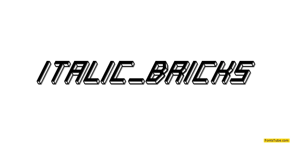 Italic Bricks Font