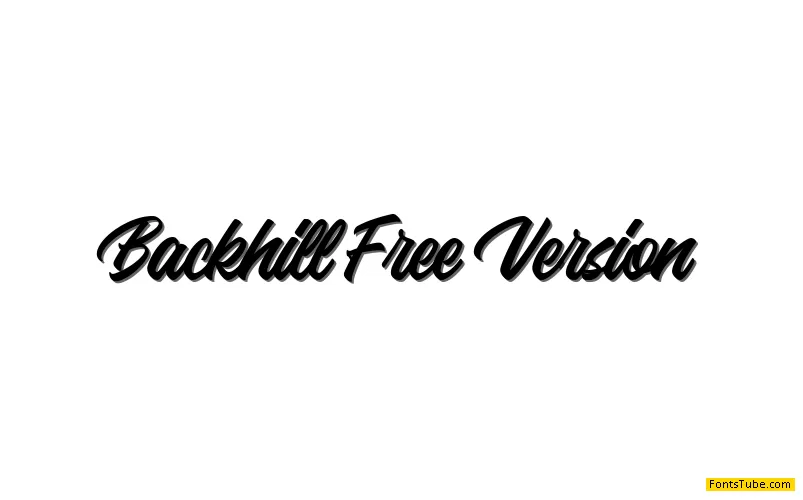 Backhill Free Version Font