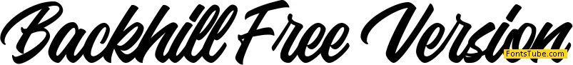 Backhill Free Version Font