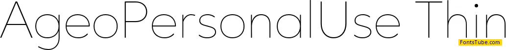 Ageo Personal Use Font Family