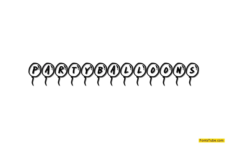 Party Balloons Font