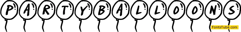 Party Balloons Font
