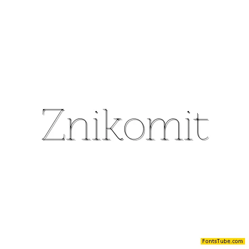 Znikomit Font