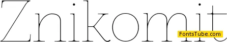Znikomit Font
