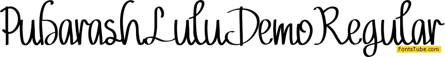 Pubarash Lulu Demo Font