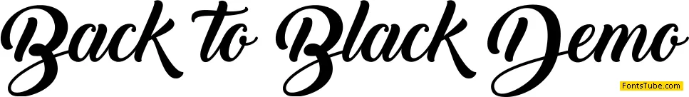 Back to Black Demo Font