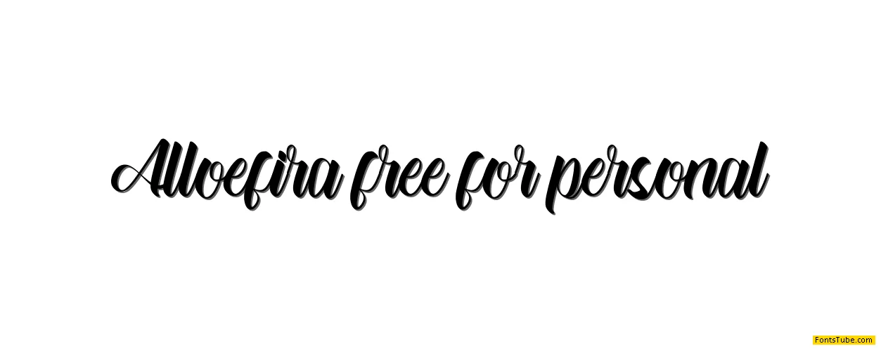 Alloefira free for personal Font
