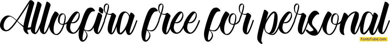 Alloefira free for personal Font