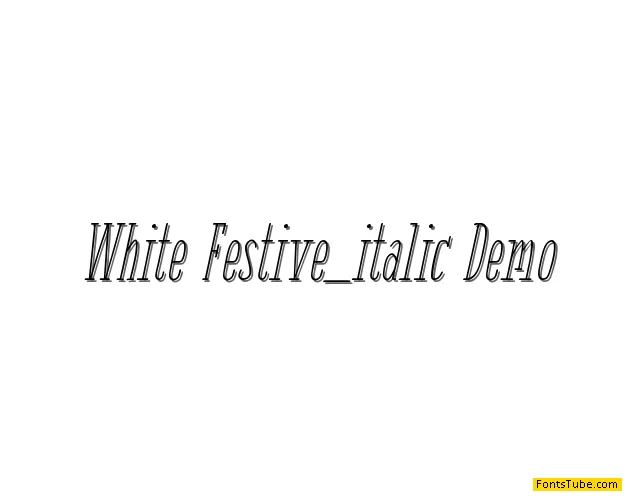 White Festive Font Family