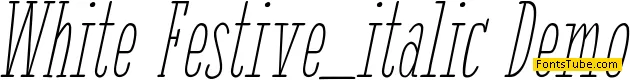 White Festive Font Family