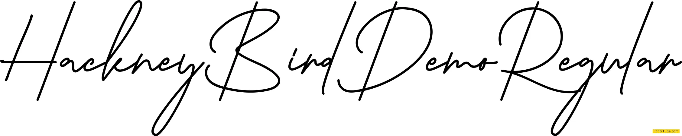 Hackney Bird Demo Font