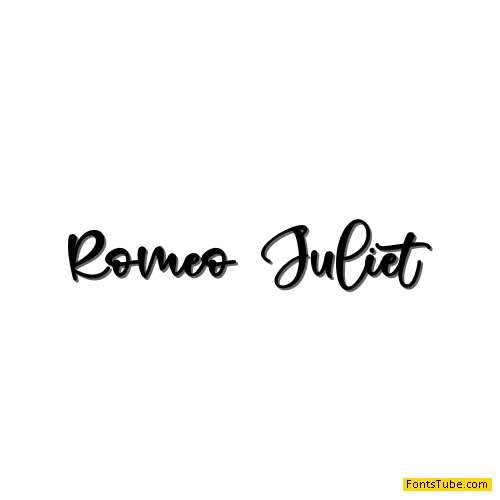 Romeo Juliet - Personal Use Font