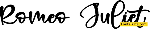 Romeo Juliet - Personal Use Font