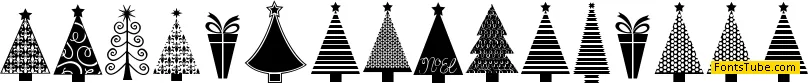 KG Christmas Trees Font