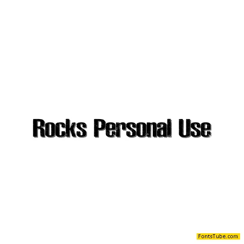 Rocks Personal Use Font
