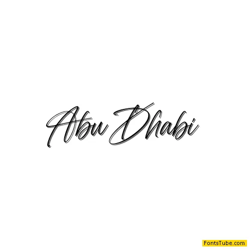 Abu Dhabi Font