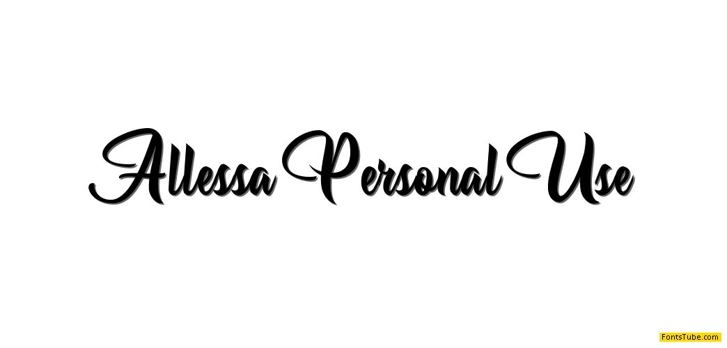 Allessa Personal Use Font