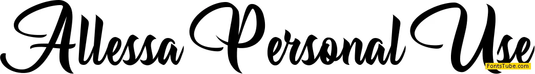 Allessa Personal Use Font