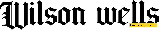 Wilson wells Font