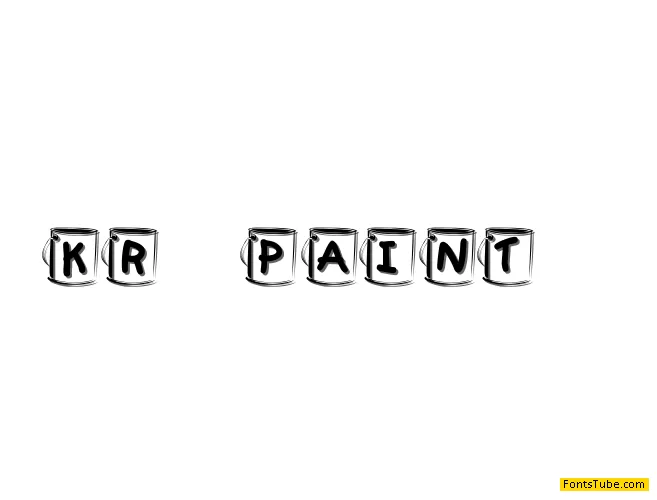 KR Paint Font