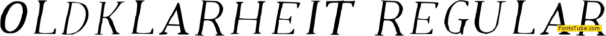 Old Klarheit Font