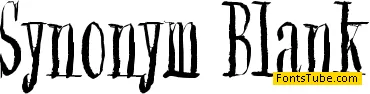 Synonym Blank Font